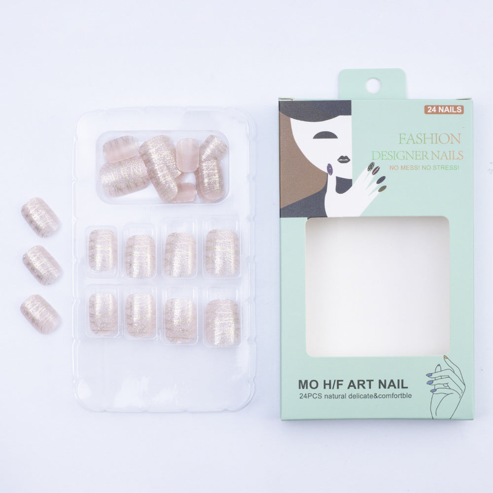 Artificial nails with elegant glitter design Stornfield
