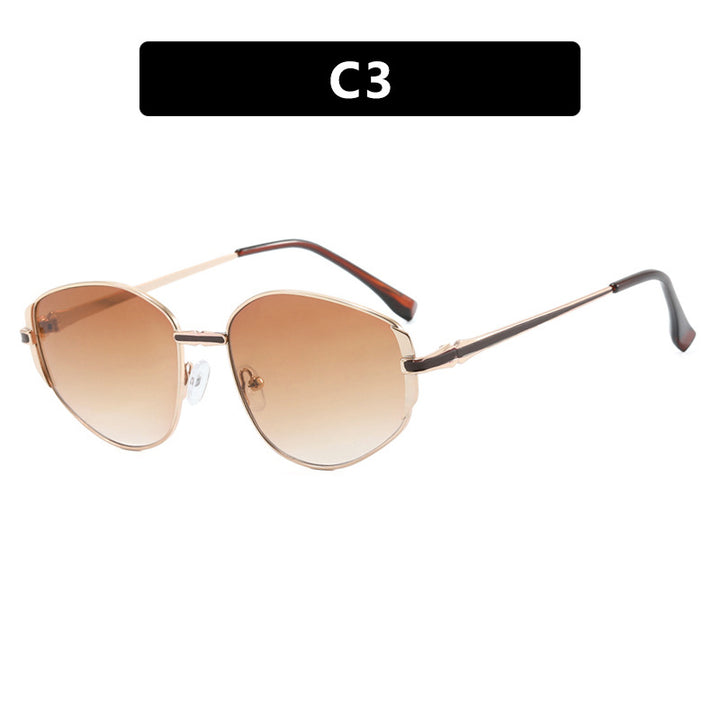 Women modern geometric sunglasses with stylish metal frame Stornfield