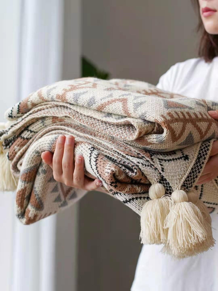 Decorative Woven Throw Blanket