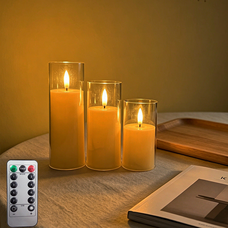 LED Scented Candle with Flame Effect Stornfield