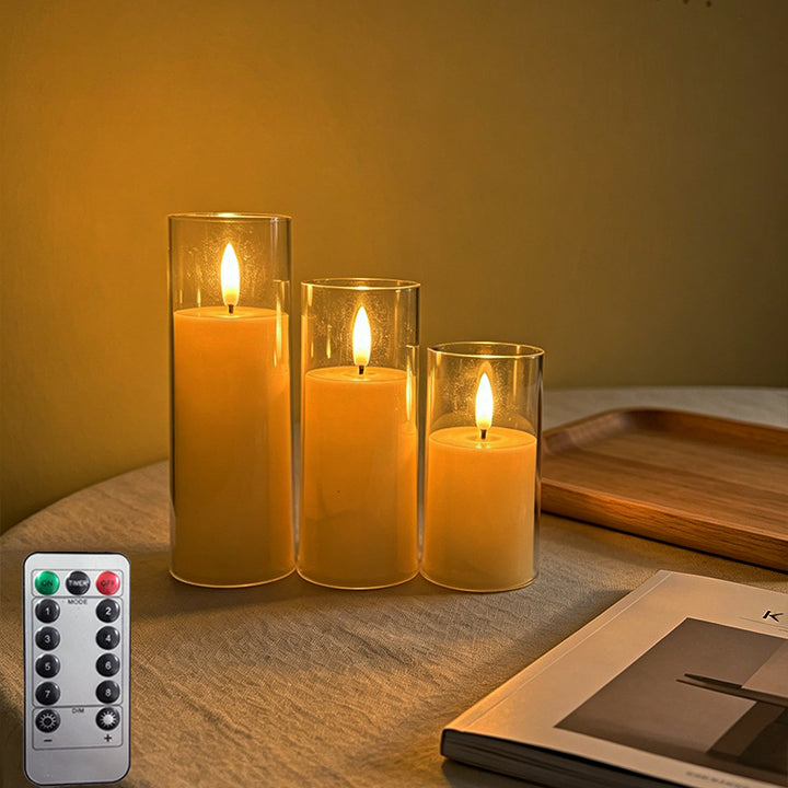 LED Scented Candle with Flame Effect Stornfield