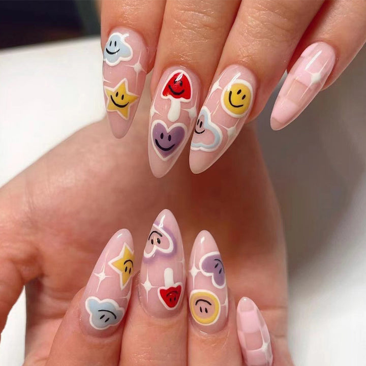 Creative nail art with playful emoji motifs Stornfield