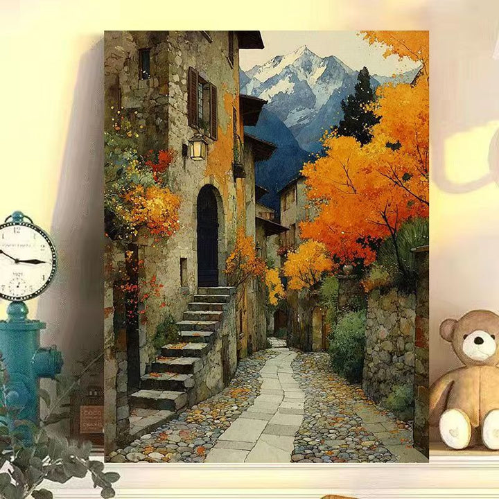 Vintage European Landscape Canvas Art Print Stornfield