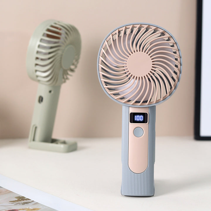Unisex Handheld Rechargeable Digital Display Fan Stornfield