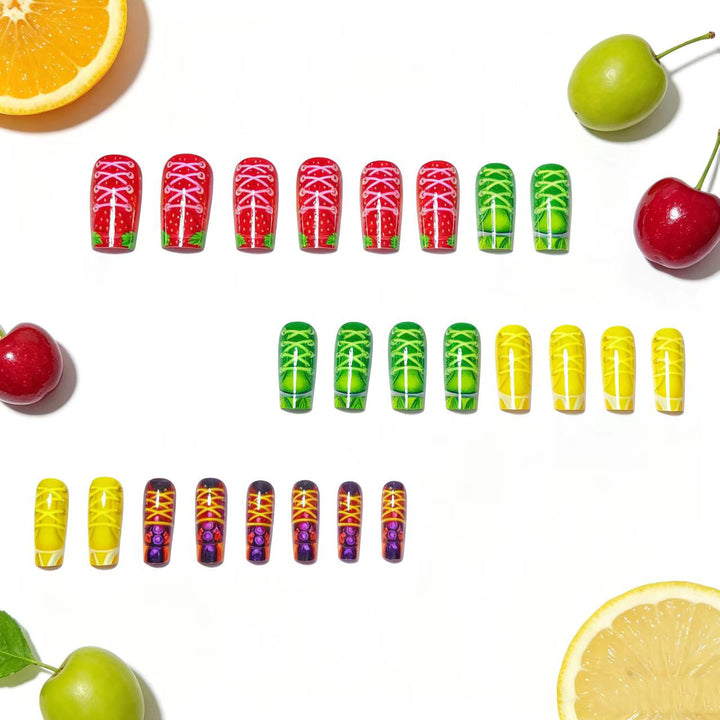 Creative art nails in colorful sneaker design Stornfield