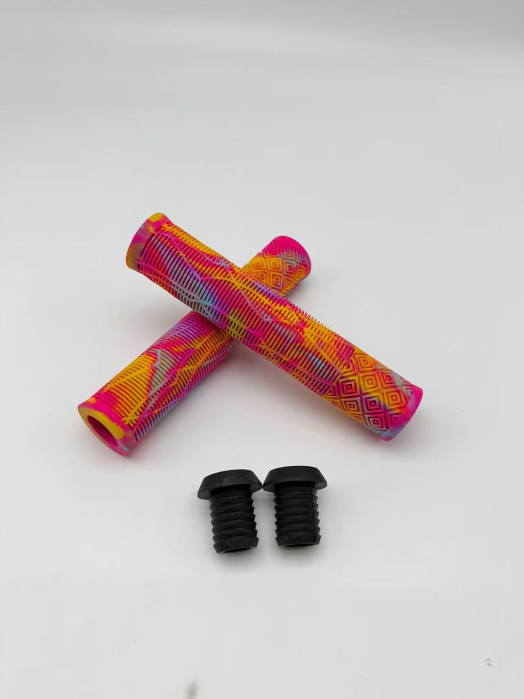 Vibrant Textured Bicycle Handlebar Grips Stornfield