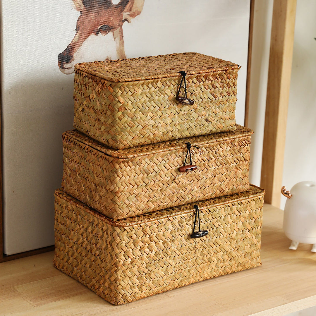 Handcrafted Oval Woven Storage Box Stornfield
