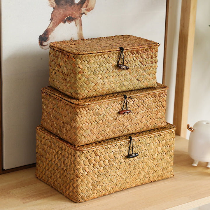 Handcrafted Oval Woven Storage Box Stornfield