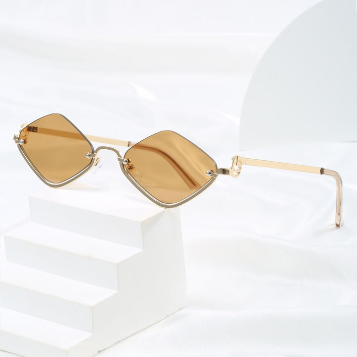 Women's fashionable square sunglasses with luxurious metal frame Stornfield