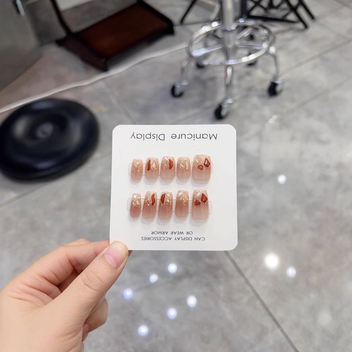 Luxurious Decorative Press-On Nail Set Stornfield