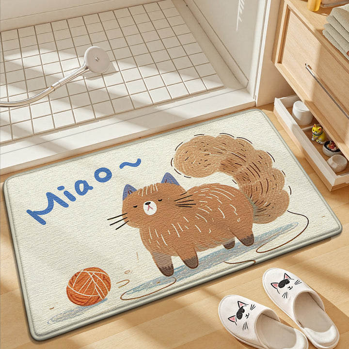 Cute Bunny-Themed Bath Mat
