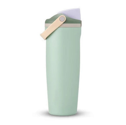 Unisex double-walled vacuum drinking bottle made of stainless steel with one-handed click closure and carrying handle Stornfield