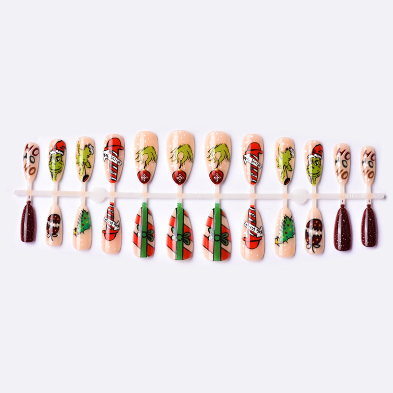 Holiday-Themed Artistic Press-On Nail Art Set