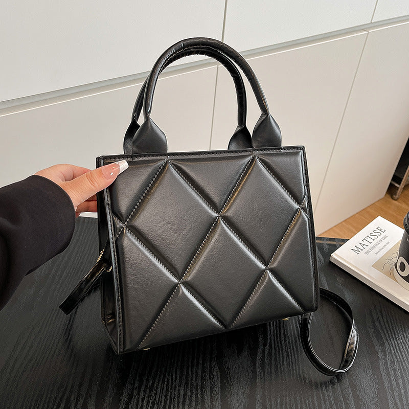 WoQuilted Faux Leather Handheld Tote Stornfield