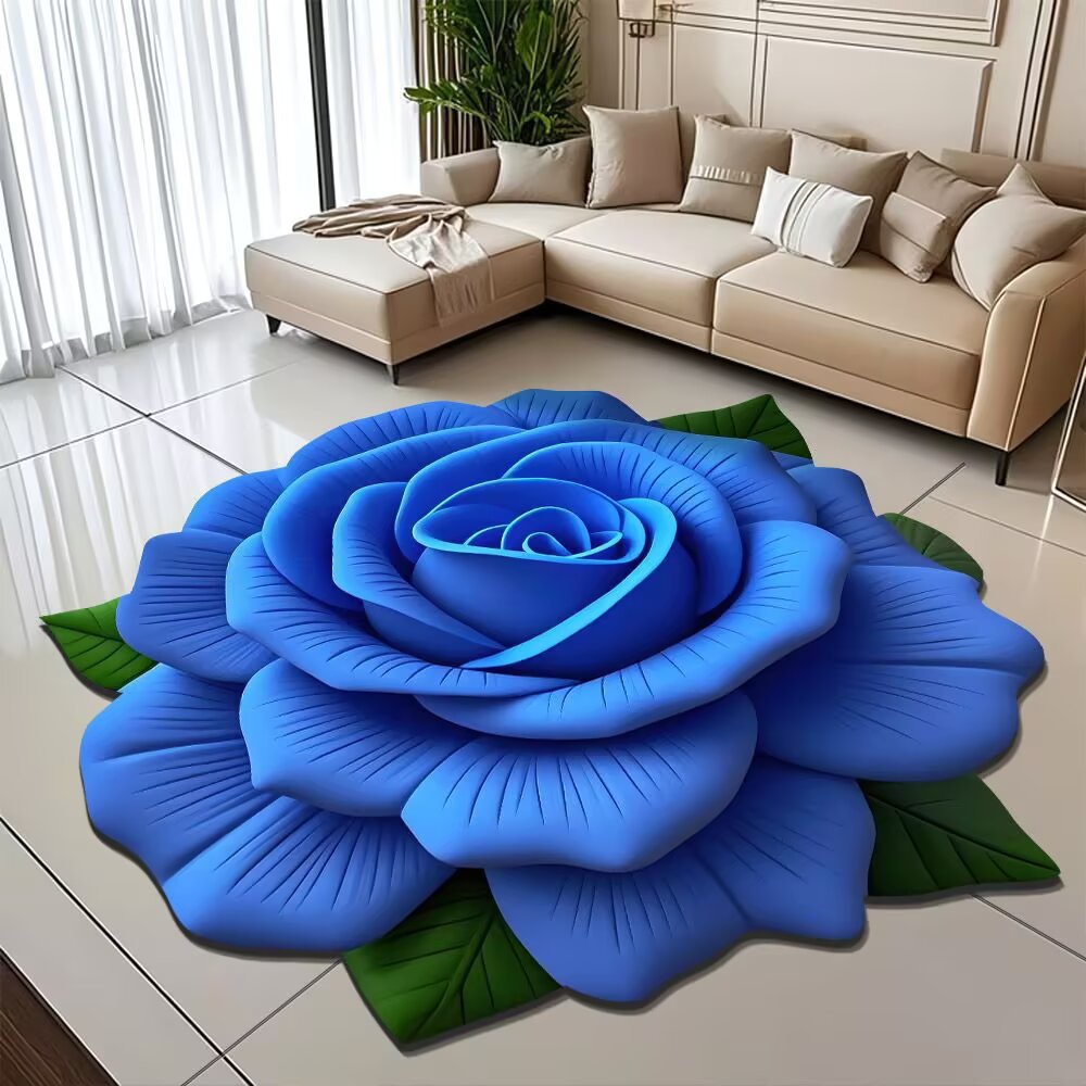 Floral Shaped Area Rug