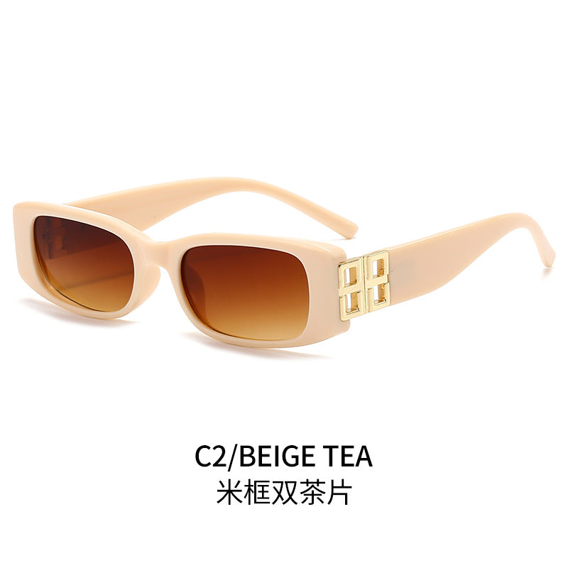 Ladies' fashionable sunglasses with luxurious gold-colored accent Stornfield