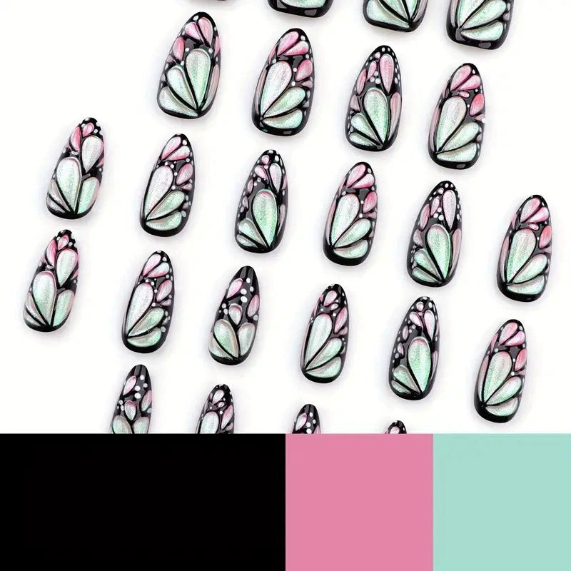 Artistic Butterfly-Inspired Nail Art Extensions Stornfield