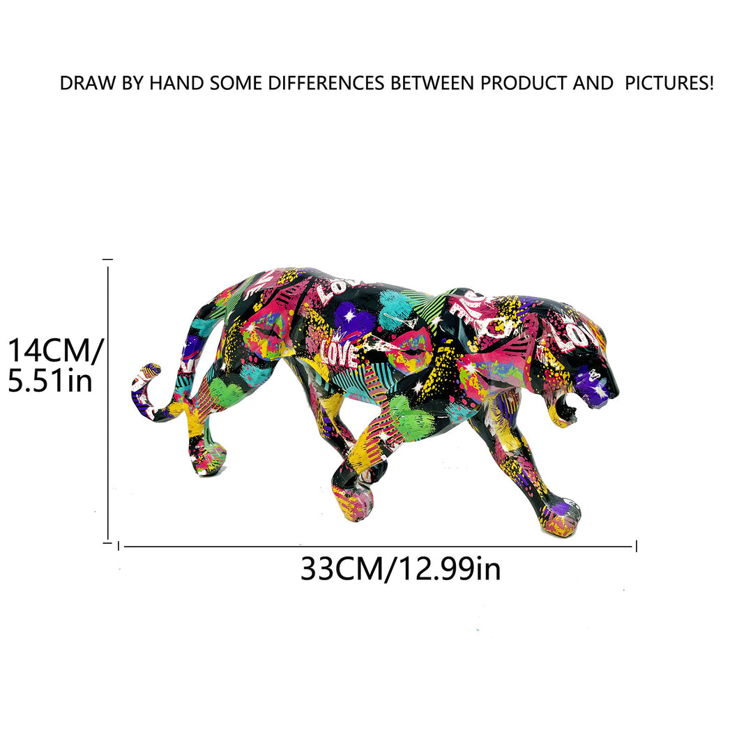 Decorative leopard figure made of resin Stornfield