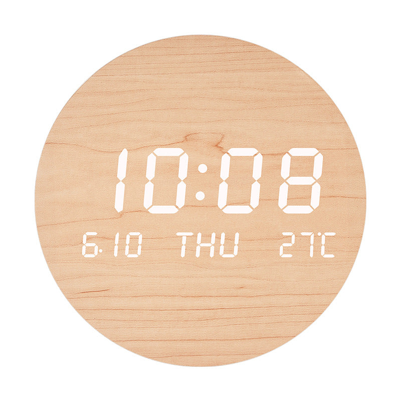 Elegant table clock in modern wood design Stornfield