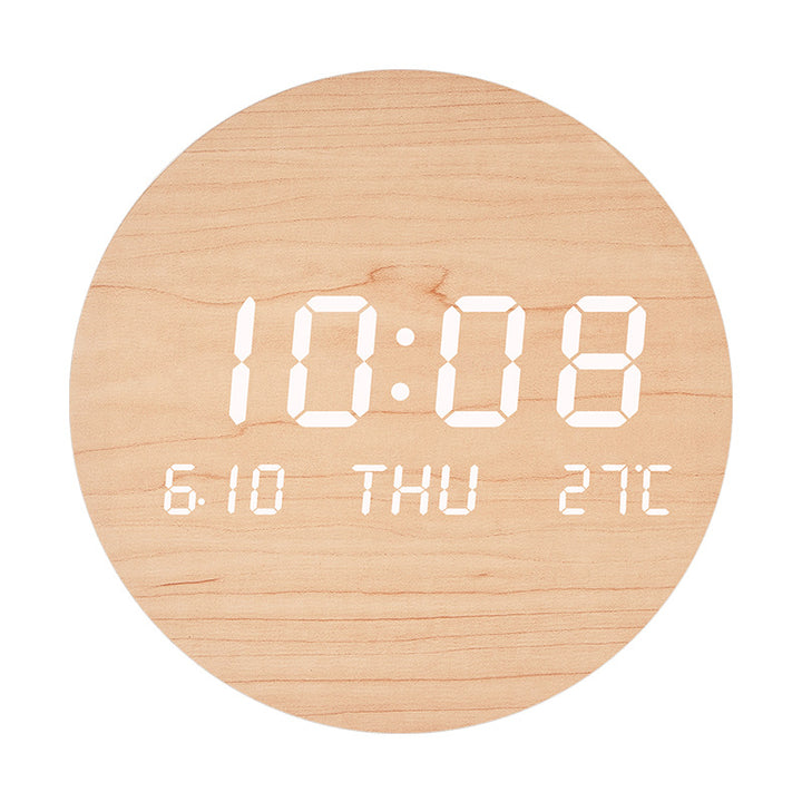 Elegant table clock in modern wood design Stornfield