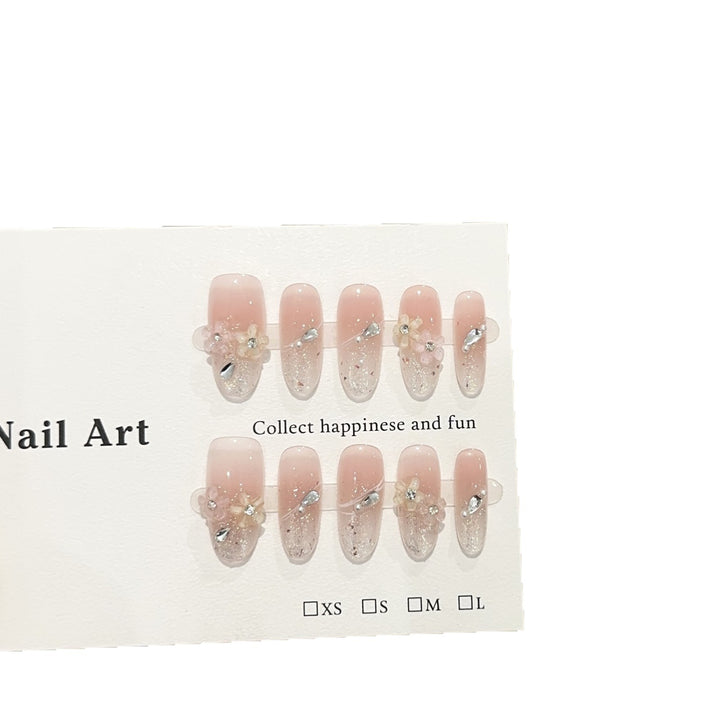 Elegant Floral-Inspired Press-On Nail Art Set