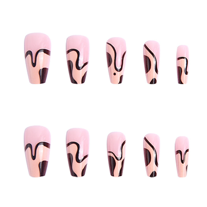 Artificial nails with creative wave pattern Stornfield