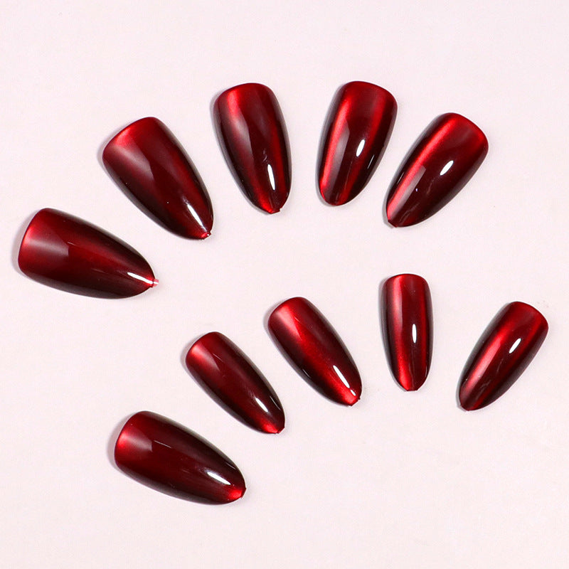 Glossy Almond-Shaped Press-On Nail Set Stornfield