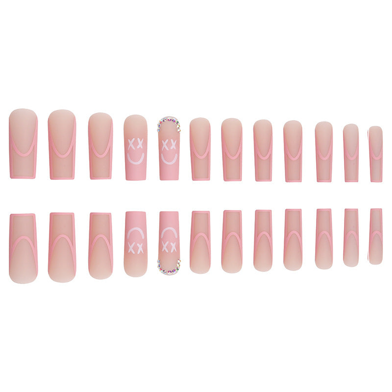Long Square Press-On Nails with Elegant Design Stornfield