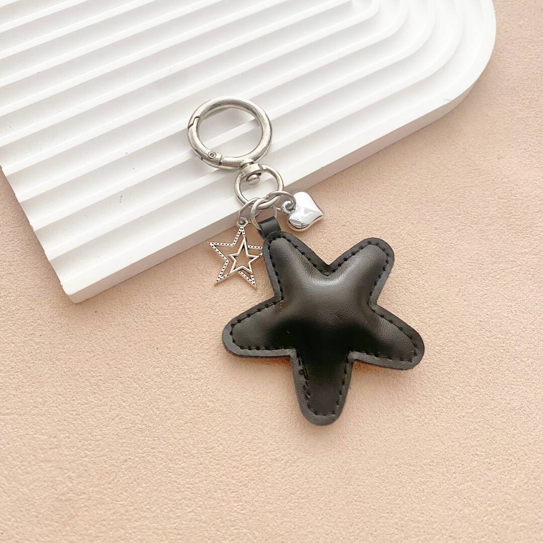 Starfish-Shaped Leather Keychain Stornfield