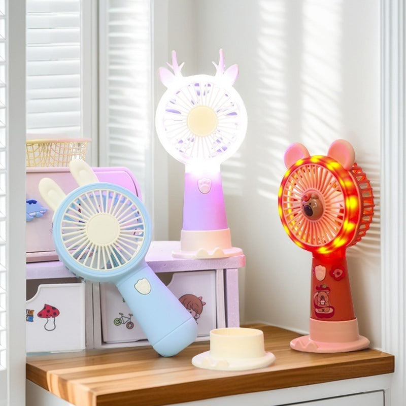 Women's Portable LED Fan in Cute Rabbit Design Stornfield