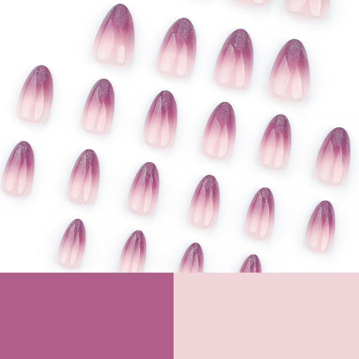 Shiny nail extensions with gentle ombre effect Stornfield