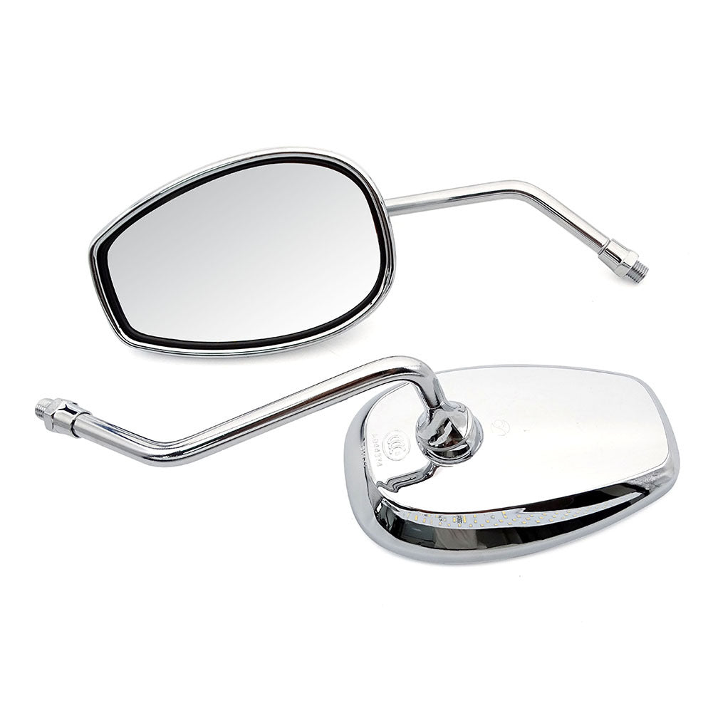 Motorcycle rearview mirror with adjustable arm and high-reflective surface Stornfield