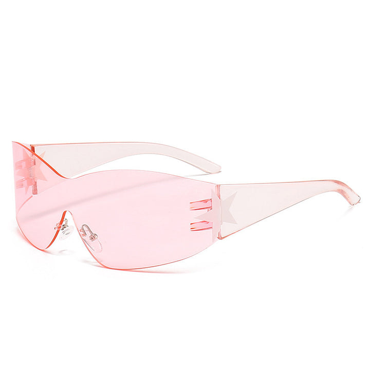 Sleek Shield Sunglasses with Star Accent Stornfield