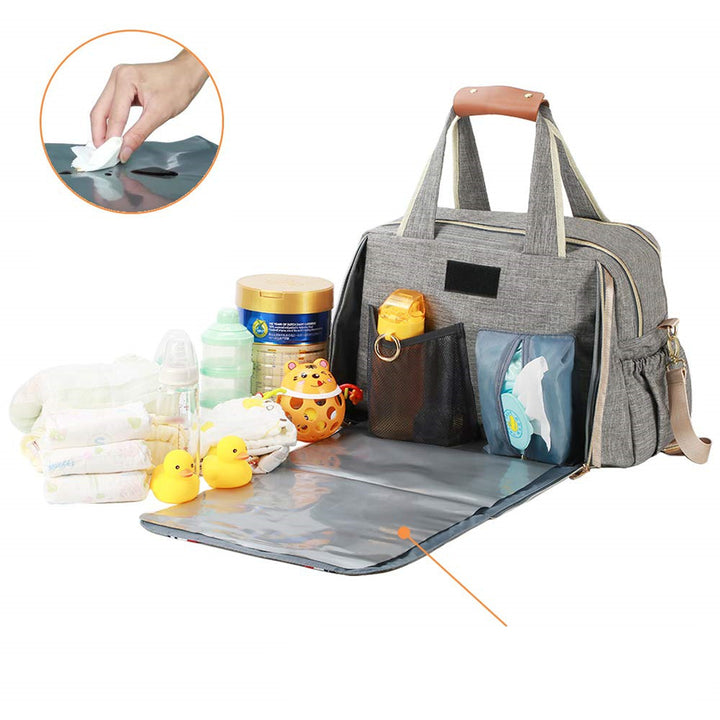 Ladies diaper bag with integrated changing mat Stornfield