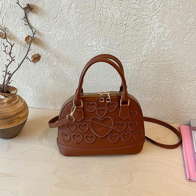 Heart-Embellished Mini Handbag