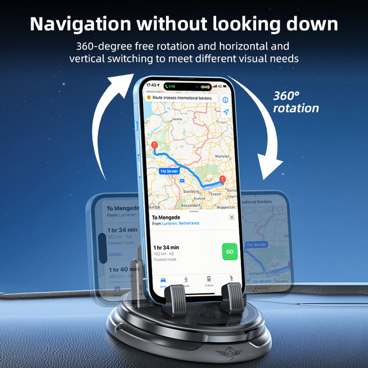 Unisex Car Smartphone Holder with 360-Degree Rotation Mechanism Stornfiled
