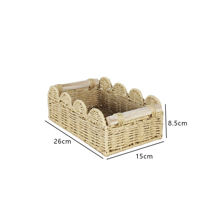 Scalloped Woven Storage Basket Stornfield
