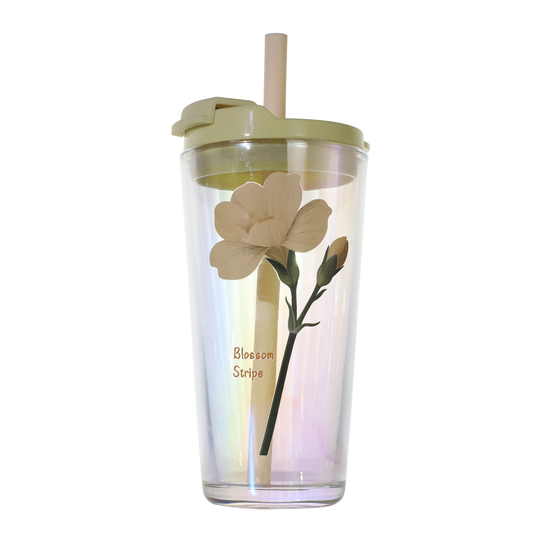 Women's drinking cup with practical silicone protective sleeve and decorative floral patterns Stornfield
