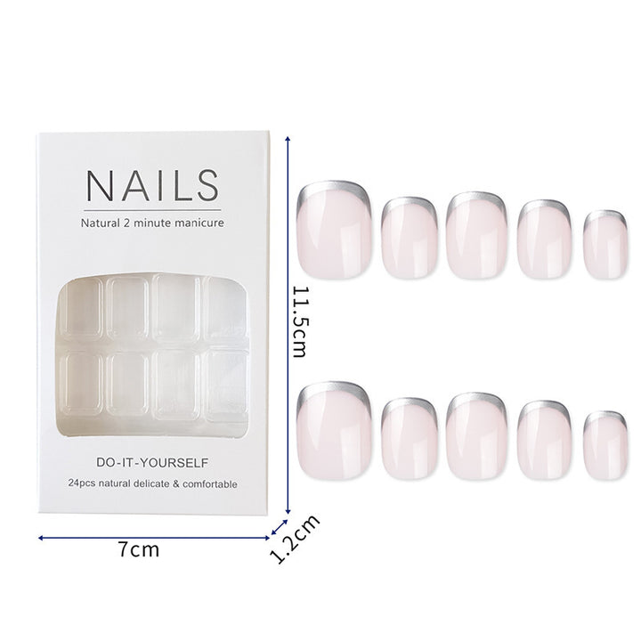 Artificial Nails in Natural French Tip Design Stornfield