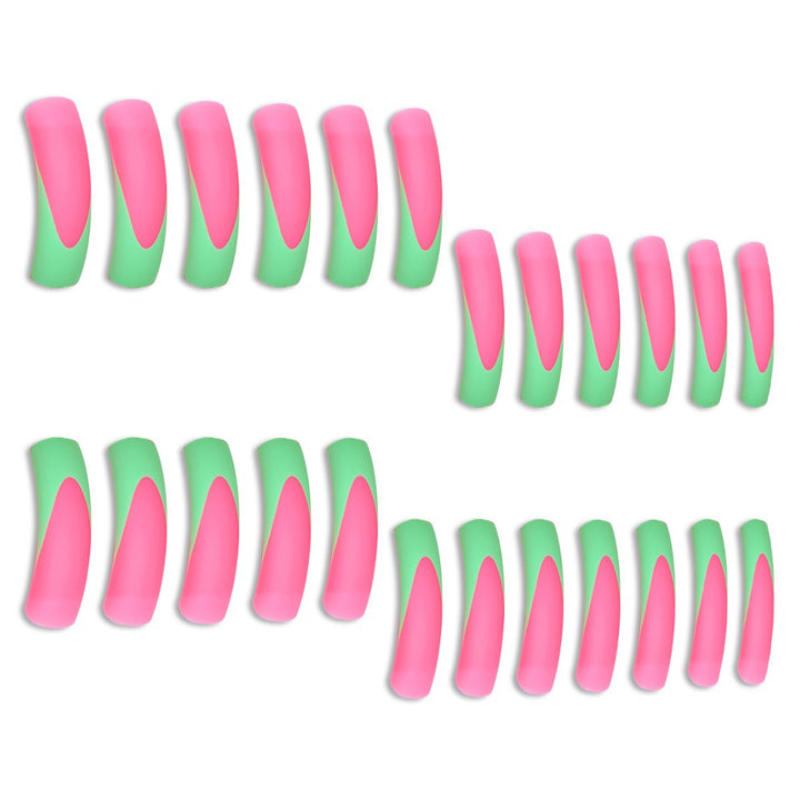 Stylish Long Press-On Nails with Artistic Ombre Design Stornfield