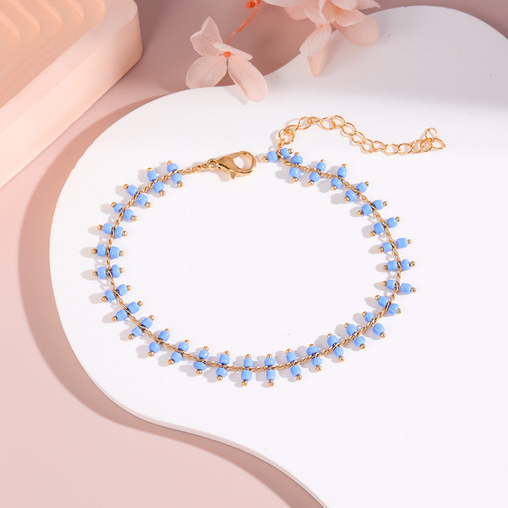 Delicate Beaded Ankle Bracelet Stornfield