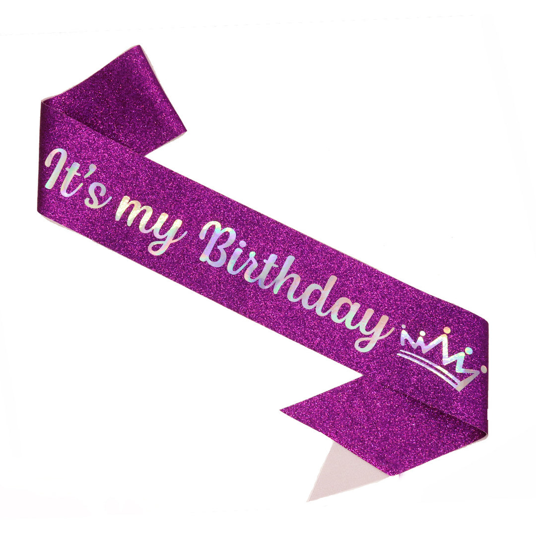 Ladies Festive Birthday Band with Glitter Design Stornfield