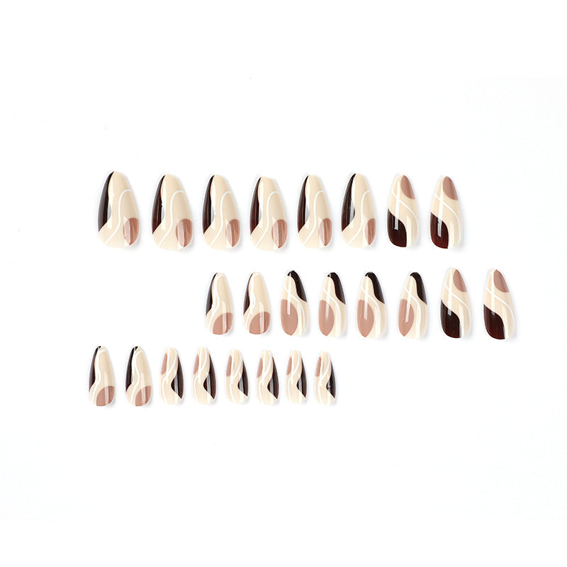 Artificial nail extensions in elegant wave design Stornfield