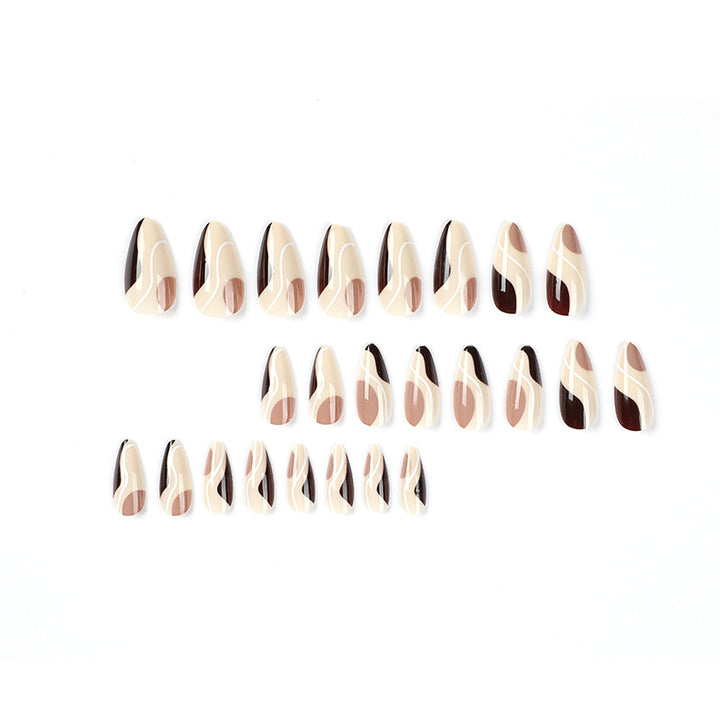 Artificial nail extensions in elegant wave design Stornfield