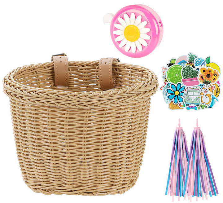 Decorative Woven Bicycle Storage Basket Stornfield