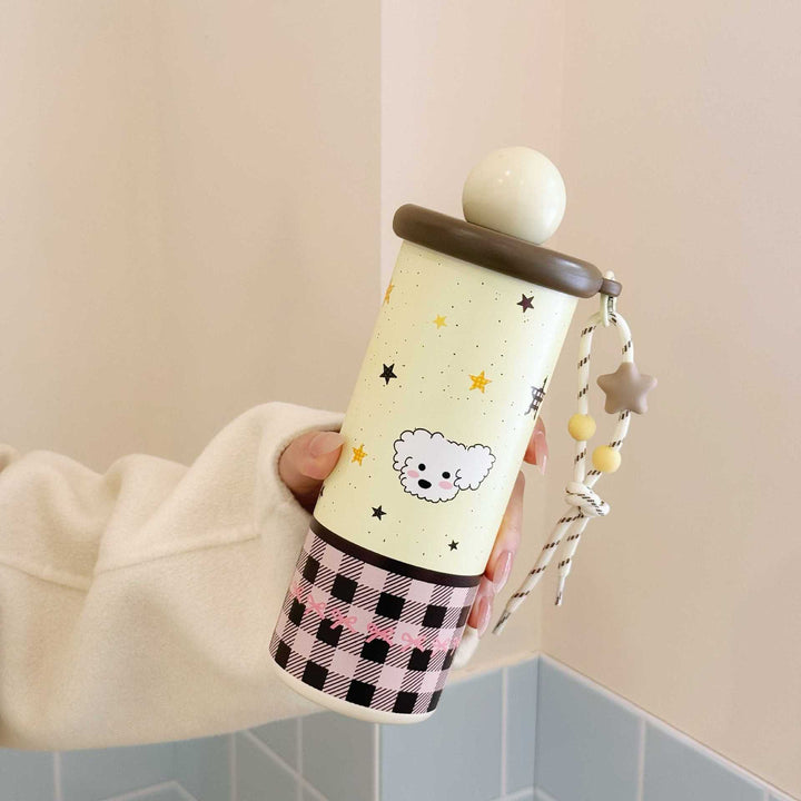 Women's insulated drinking bottle with practical carrying strap and cute animal motif Stornfield