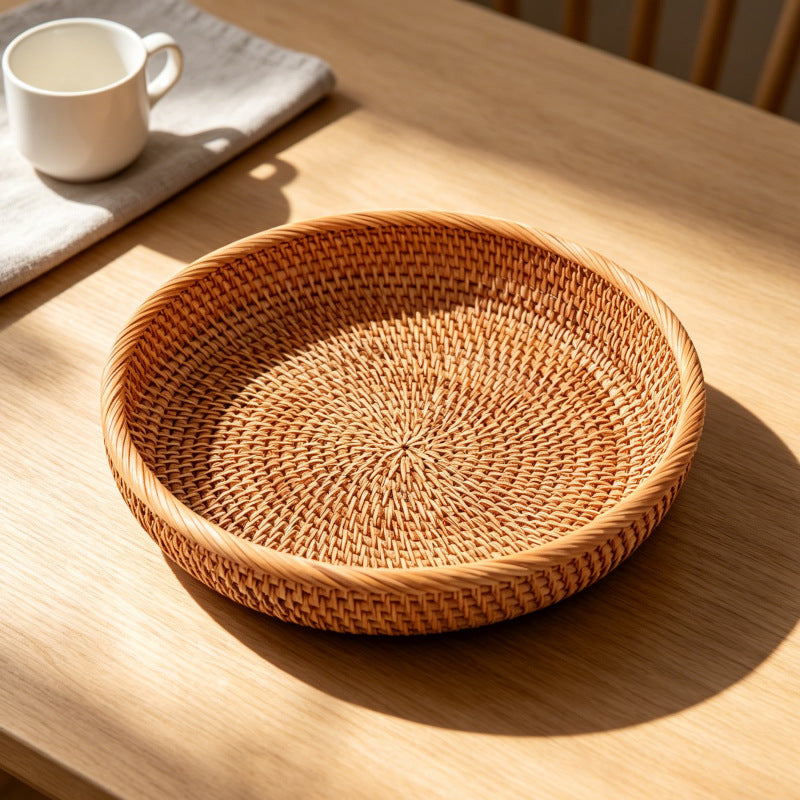 Round Decorative Woven Serving Tray Stornfield
