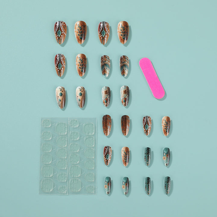 Artificial nails in ethnic design Stornfield