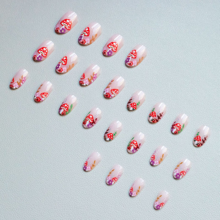 Whimsical Mushroom Nail Art Kit