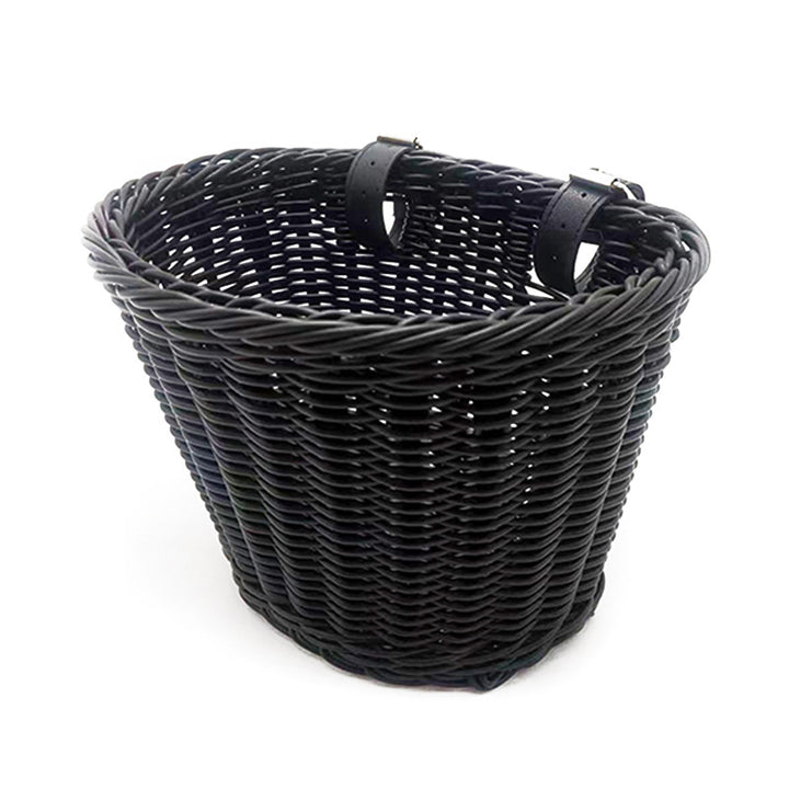 Decorative Woven Storage Basket with Leather Handles Stornfield